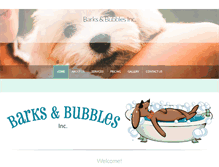 Tablet Screenshot of barksbubblesgrooming.com